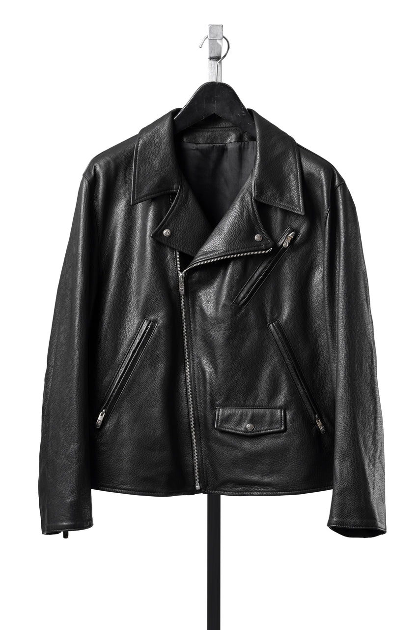 画像をギャラリービューアに読み込む, PORTER CLASSIC PC RIDERS JACKET W / LOVE &amp; PEACE SILVER (BLACK)