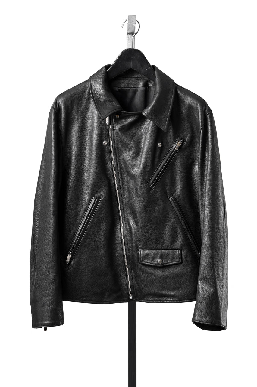 画像をギャラリービューアに読み込む, PORTER CLASSIC PC RIDERS JACKET W / LOVE &amp; PEACE SILVER (BLACK)