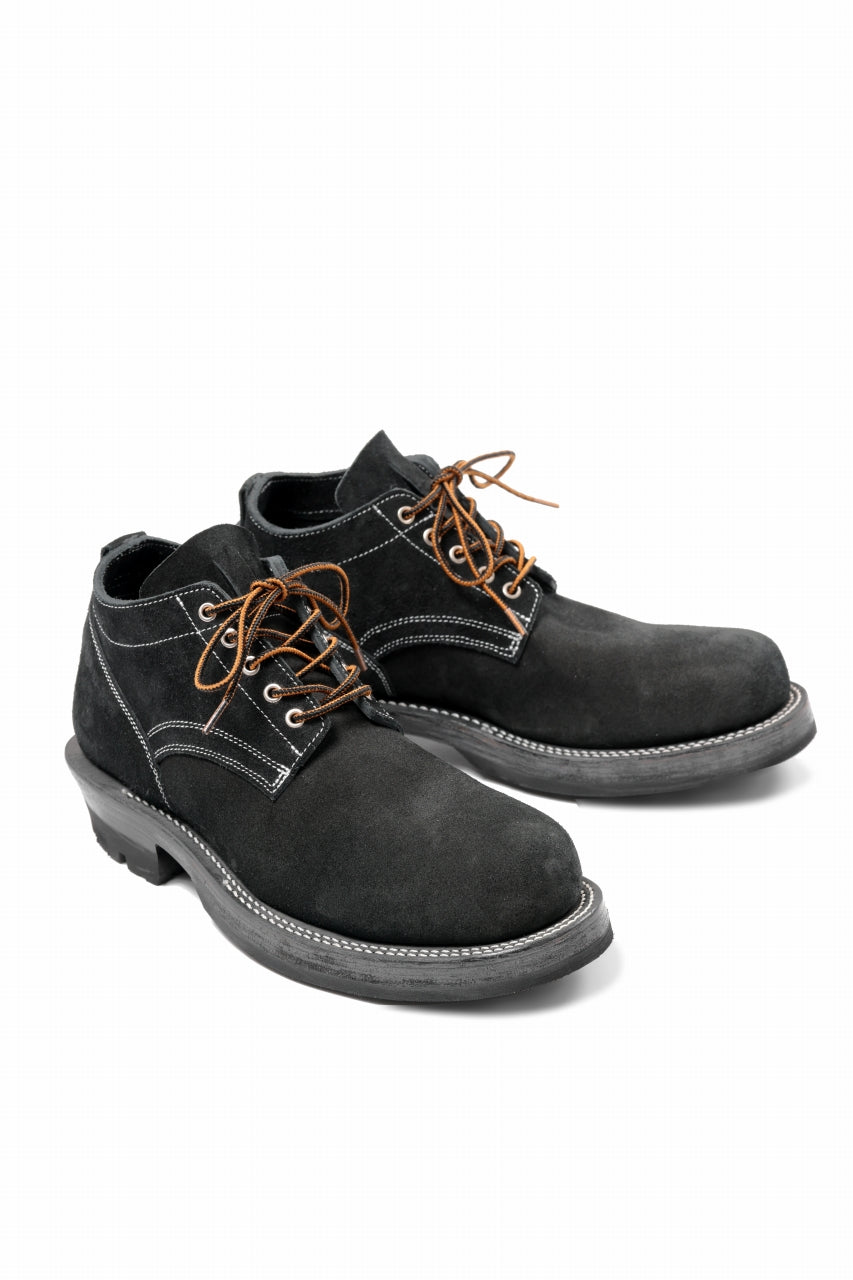 Load image into Gallery viewer, Portaille x LOOM exclusive DOUBLE STITCHED WELT WORKING DERBY / BOX CALF SUEDE (BLACK)