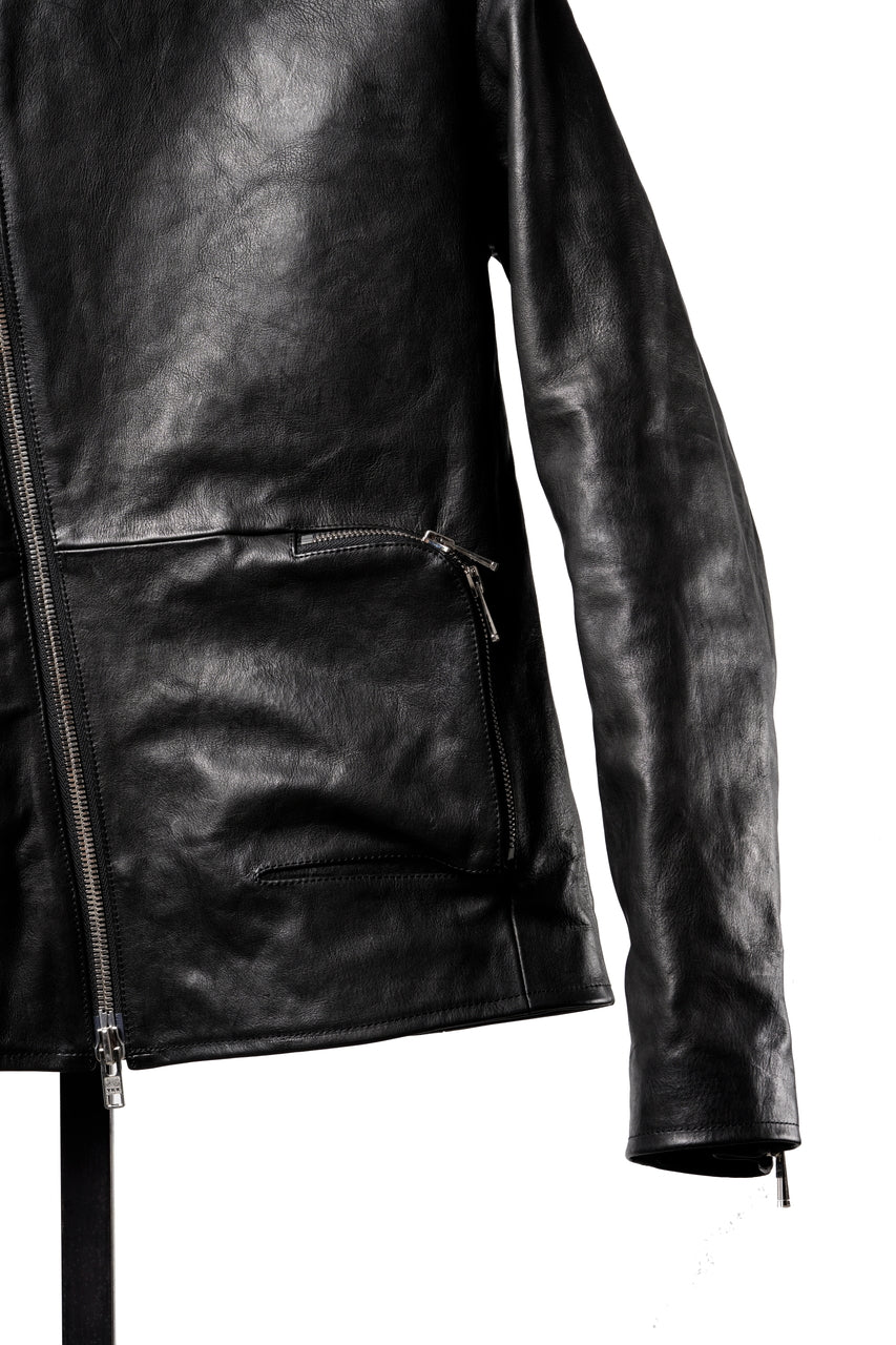 画像をギャラリービューアに読み込む, Portaille exclusive wp001 MOTO JACKET / ROMA SOFT TANNED LEATHER (BLACK)