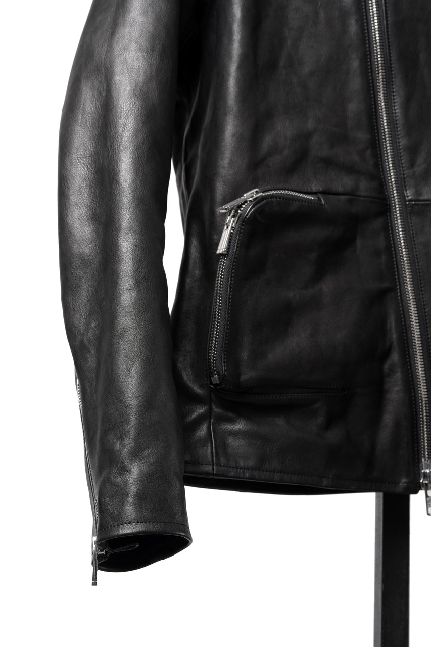 画像をギャラリービューアに読み込む, Portaille exclusive wp001 MOTO JACKET / ROMA SOFT TANNED LEATHER (BLACK)