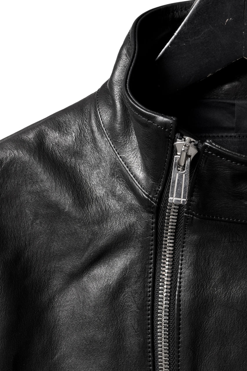 画像をギャラリービューアに読み込む, Portaille exclusive wp001 MOTO JACKET / ROMA SOFT TANNED LEATHER (BLACK)