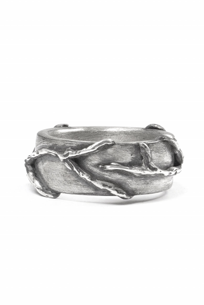 Node by KUDO SHUJI R-110 EIKO FLAT - STERLING SILVER RING