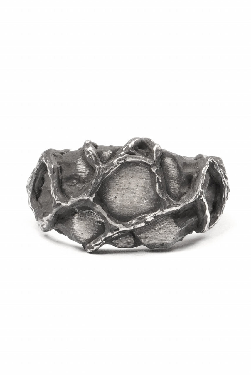 Node by KUDO SHUJI R-111 EIKO SQUARE - STERLING SILVER RING