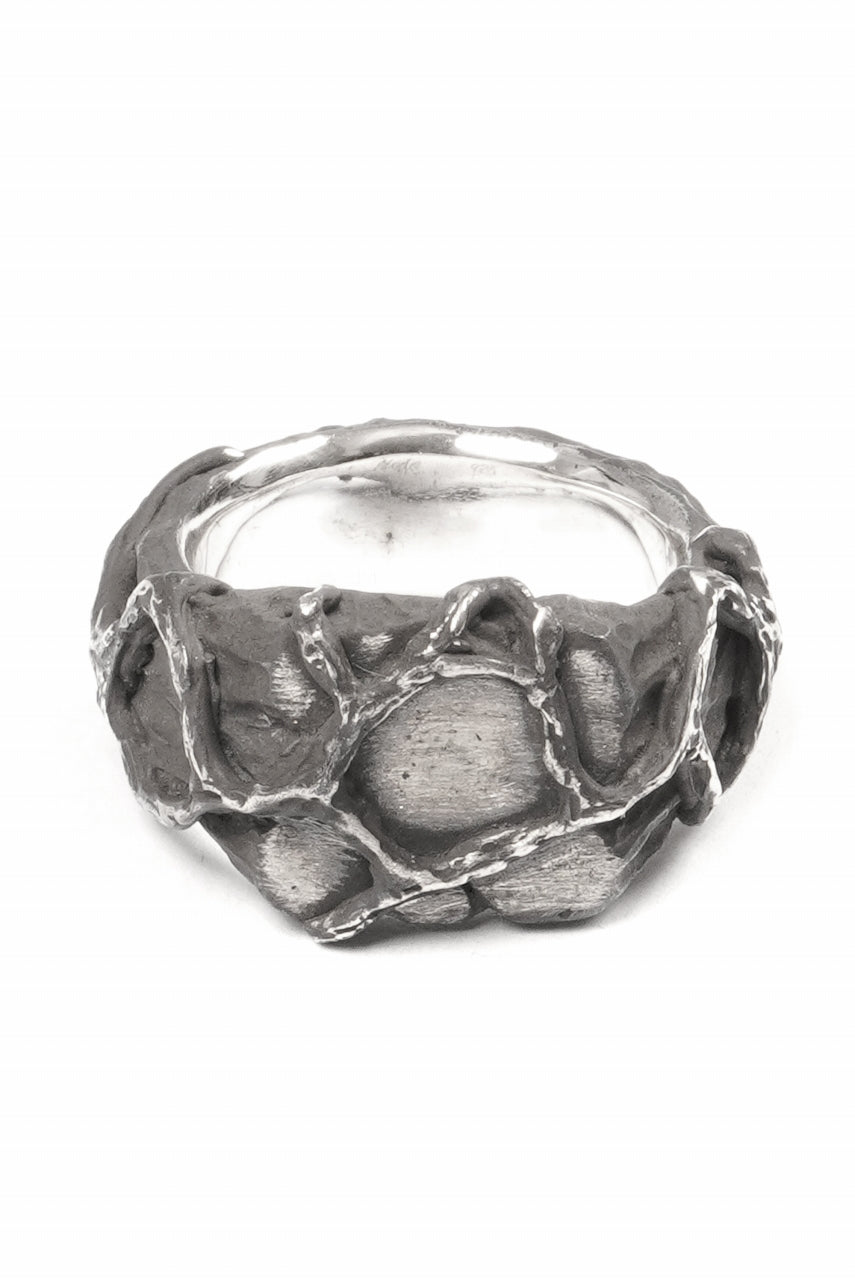 画像をギャラリービューアに読み込む, Node by KUDO SHUJI R-111 EIKO SQUARE - STERLING SILVER RING