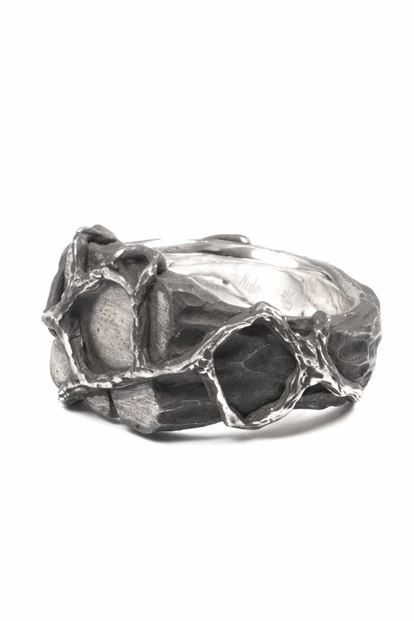 画像をギャラリービューアに読み込む, Node by KUDO SHUJI R-111 EIKO SQUARE - STERLING SILVER RING