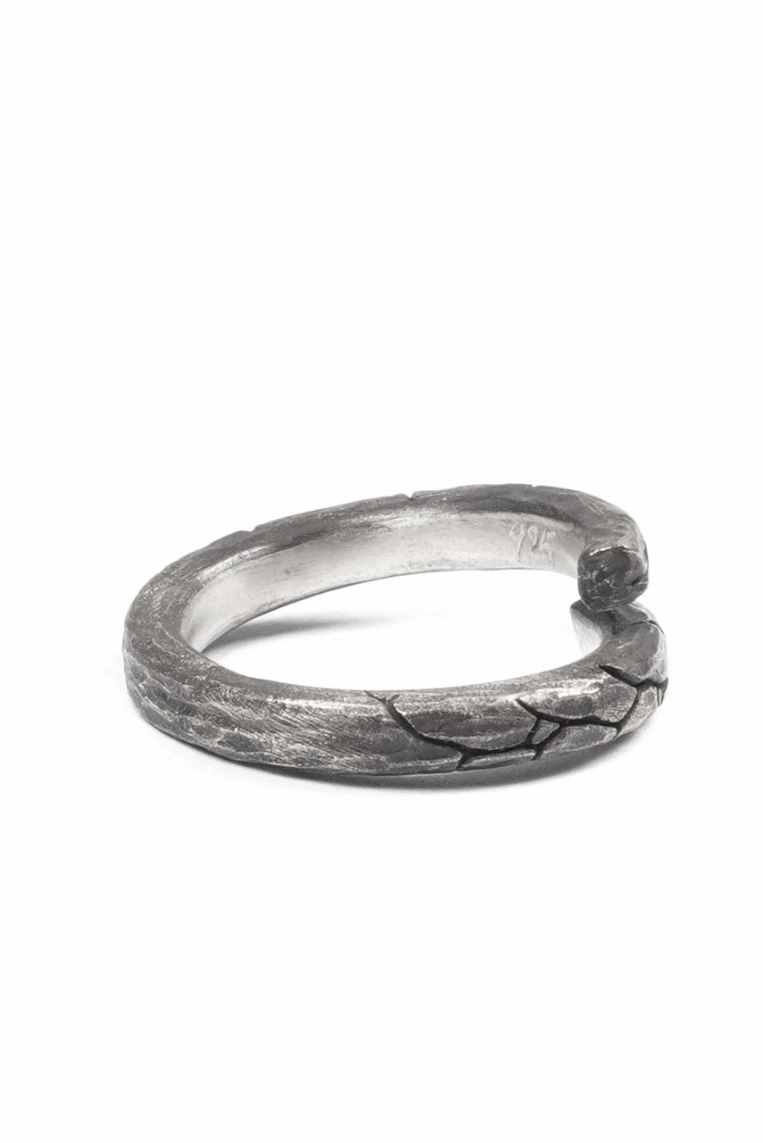 画像をギャラリービューアに読み込む, Node by KUDO SHUJI R-115 WEATHERIN NARROW - STERLING SILVER RING