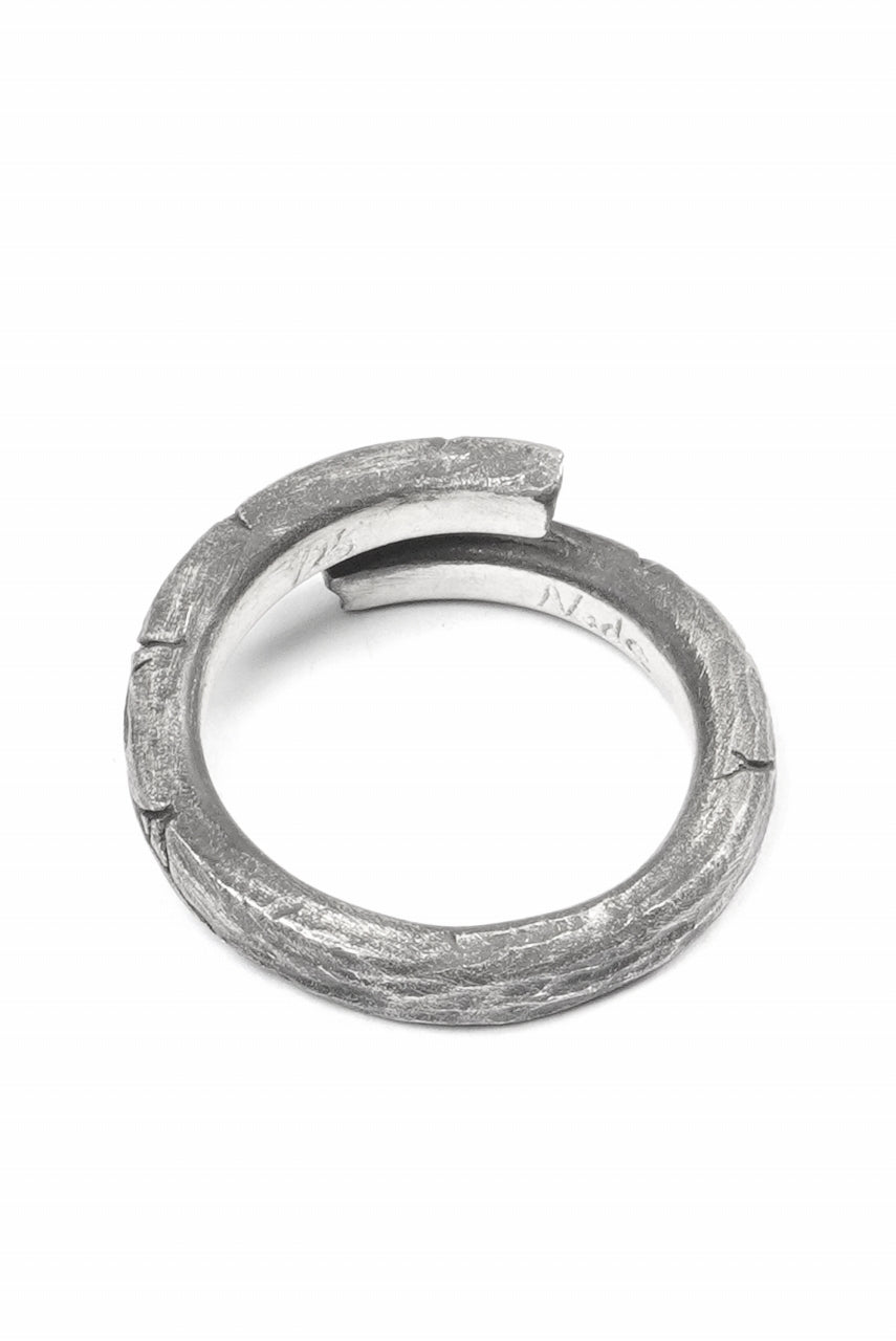 画像をギャラリービューアに読み込む, Node by KUDO SHUJI R-115 WEATHERIN NARROW - STERLING SILVER RING