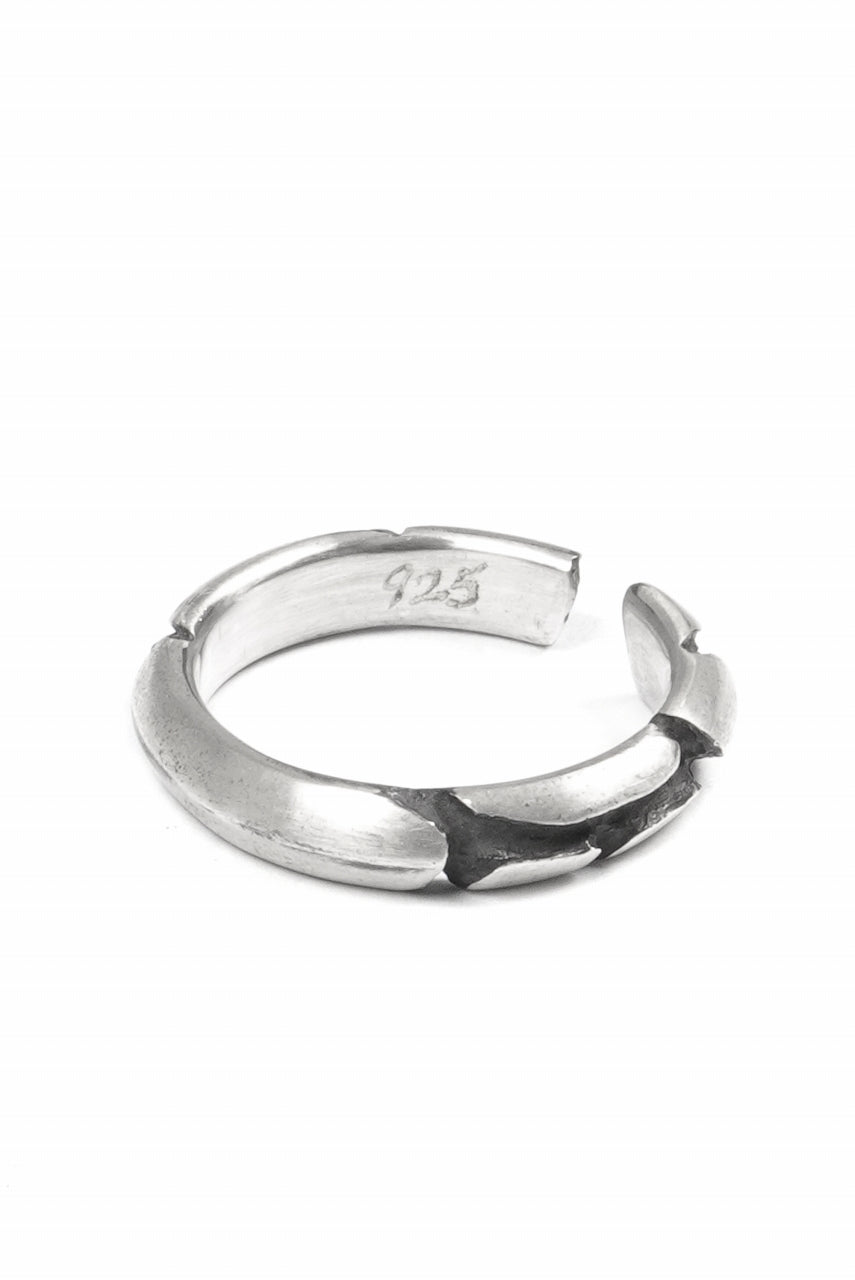 画像をギャラリービューアに読み込む, Node by KUDO SHUJI R-114 CRACKS - STERLING SILVER RING