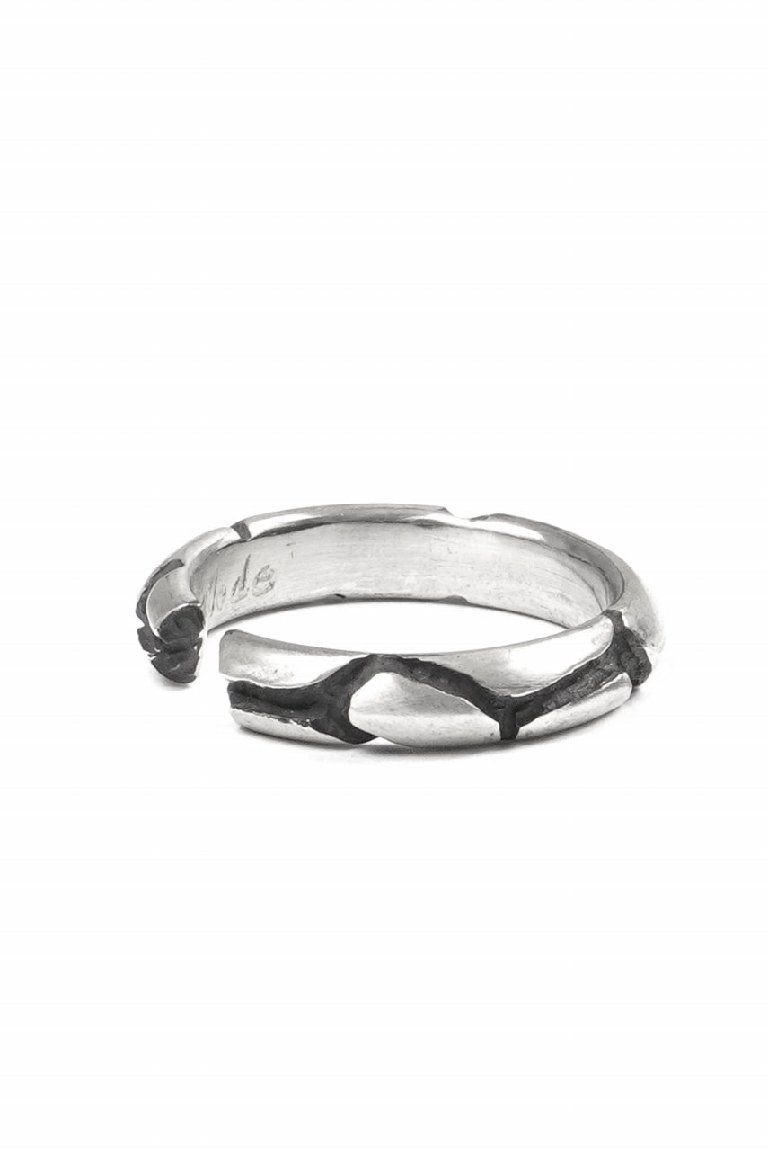 画像をギャラリービューアに読み込む, Node by KUDO SHUJI R-114 CRACKS - STERLING SILVER RING