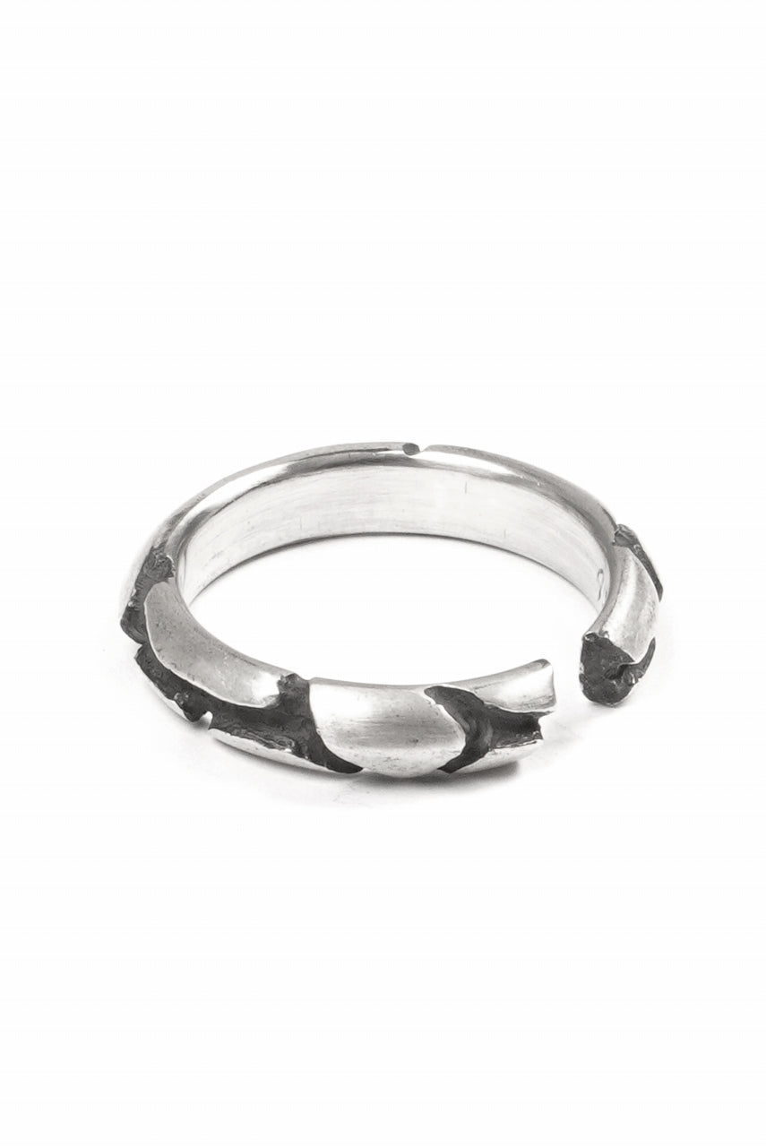 Node by KUDO SHUJI R-114 CRACKS - STERLING SILVER RING