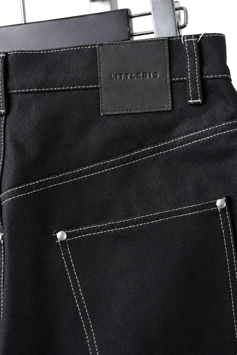 Load image into Gallery viewer, LITTLEBIG Raw Denim Pants (BLACK)