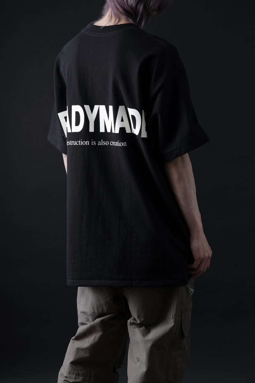 画像をギャラリービューアに読み込む, READYMADE SMILE &amp; LOGO SHORT SLEEVE T-SHIRT (BLACK)