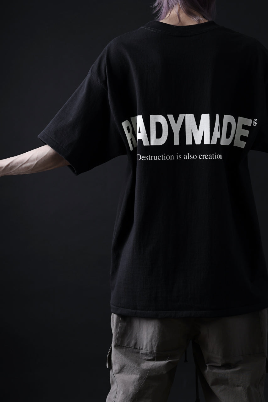 画像をギャラリービューアに読み込む, READYMADE SMILE &amp; LOGO SHORT SLEEVE T-SHIRT (BLACK)