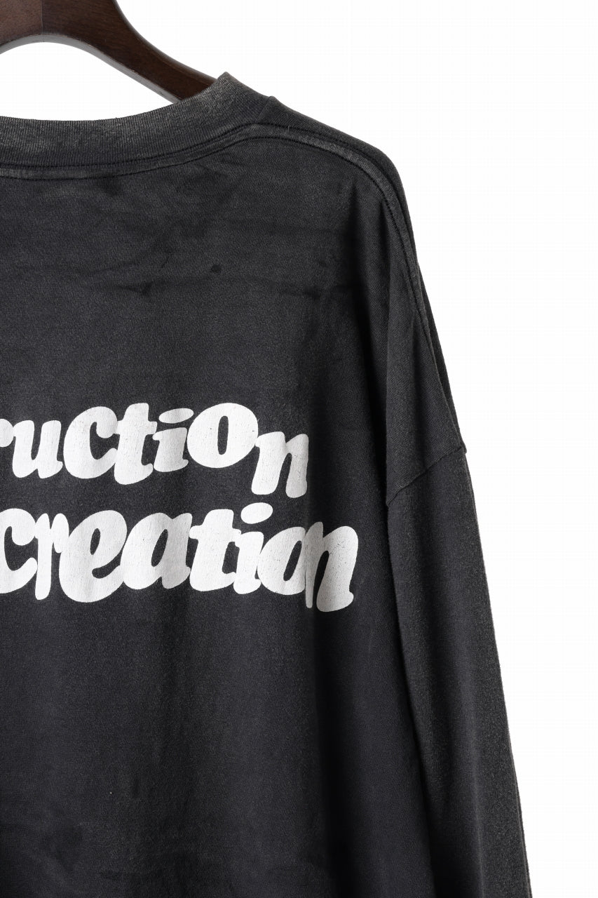 READYMADE L/S T-SHIRT DESTRUCTION (BLACK)