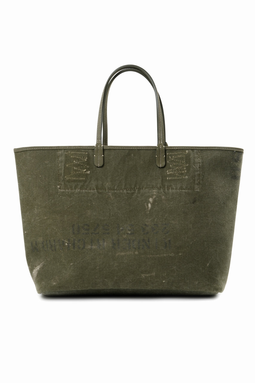 Load image into Gallery viewer, READYMADE DOROTHY BAG LARGE – Remade from Vintage Military Canvas (KHAKI)