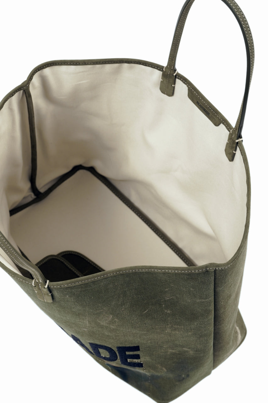Load image into Gallery viewer, READYMADE DOROTHY BAG LARGE – Remade from Vintage Military Canvas (KHAKI)