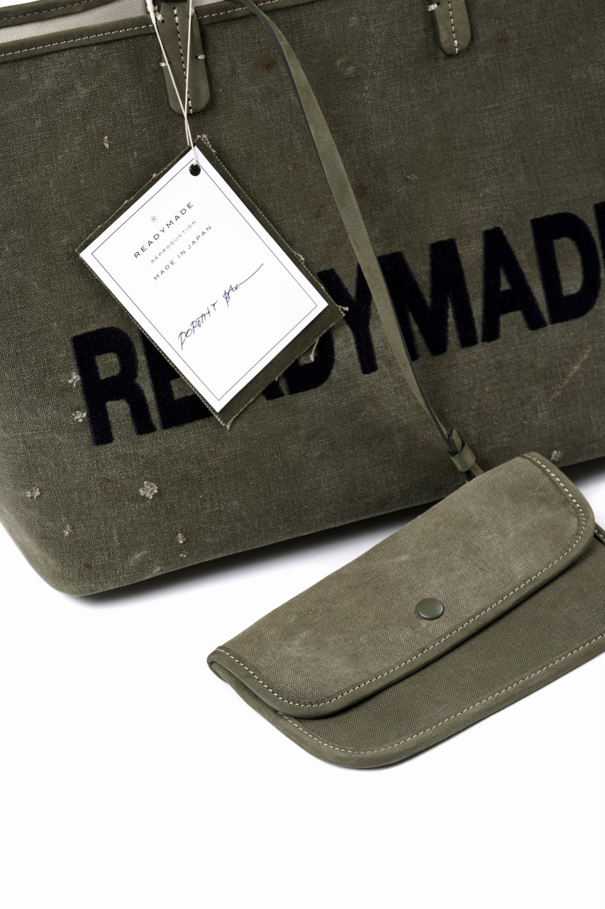 Load image into Gallery viewer, READYMADE DOROTHY BAG LARGE – Remade from Vintage Military Canvas (KHAKI)