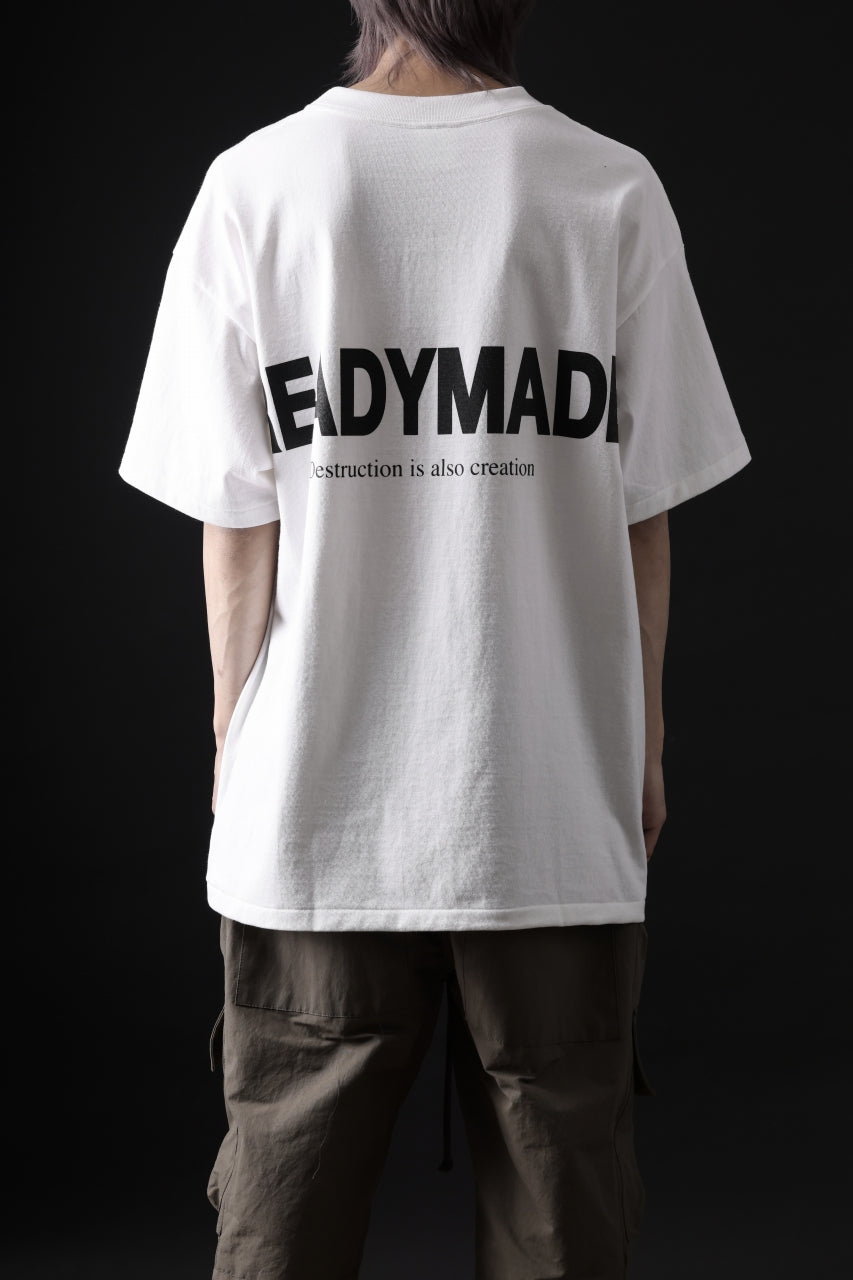 画像をギャラリービューアに読み込む, READYMADE SMILE &amp; LOGO SHORT SLEEVE T-SHIRT (WHITE)