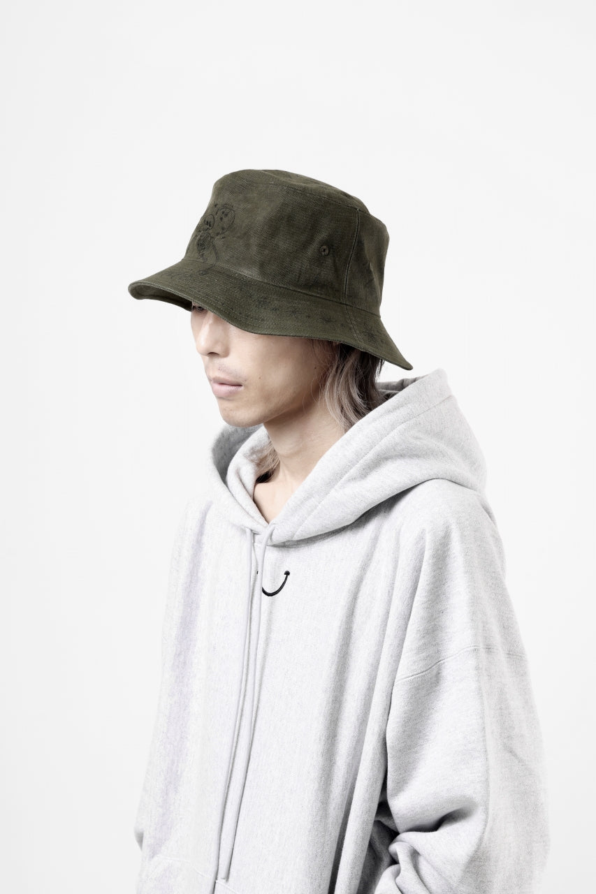 READYMADE x Dr.WOO BUCKET HAT TATOO (KHAKI)