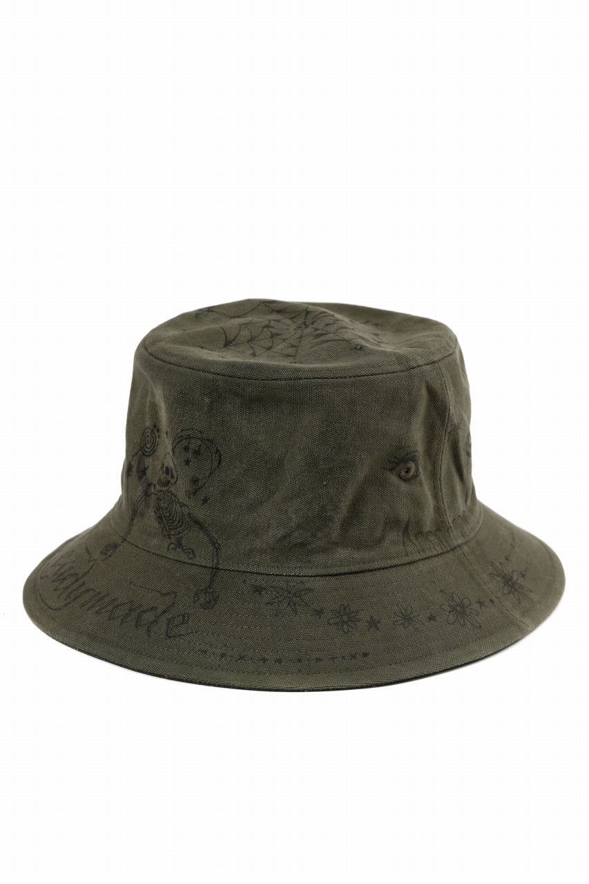 画像をギャラリービューアに読み込む, READYMADE x Dr.WOO BUCKET HAT TATOO (KHAKI)