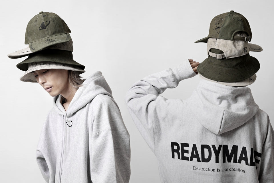 画像をギャラリービューアに読み込む, READYMADE x Dr.WOO BUCKET HAT TATOO (KHAKI)