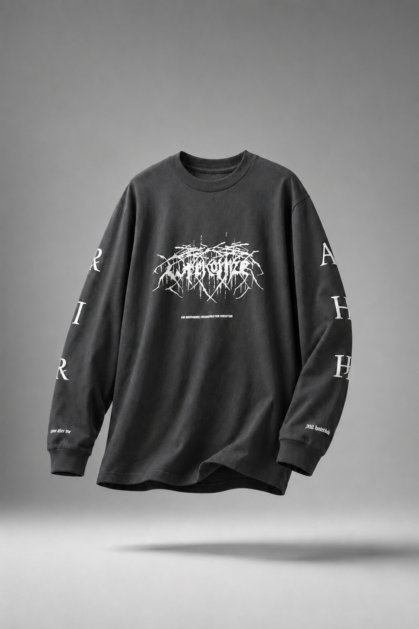 画像をギャラリービューアに読み込む, F/CE. RE WRECONIZE LONG SLEEVE T-SHIRT (CHARCOAL)