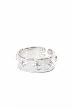Load image into Gallery viewer, m.a+ silver stitched multiple cross ring / AG518 AG (SILVER)