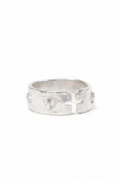 Load image into Gallery viewer, m.a+ silver stitched multiple cross ring / AG518 AG (SILVER)