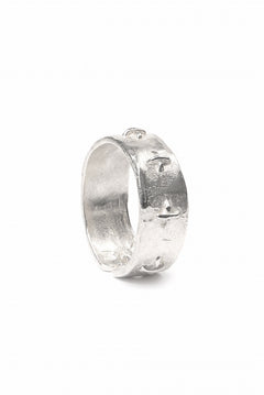 Load image into Gallery viewer, m.a+ silver stitched multiple cross ring / AG518 AG (SILVER)