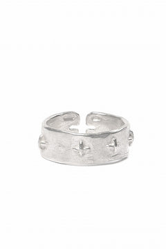 Load image into Gallery viewer, m.a+ silver stitched multiple cross ring / AG518 AG (SILVER)