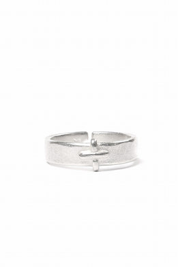 m.a+ silver stitched cross ring / AG058 AG (SILVER)