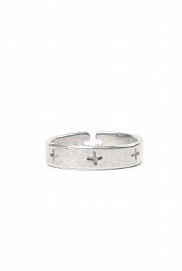 m.a+ multiple silver cross carved ring / AG050 AG (SILVER)