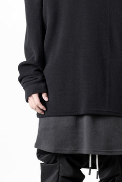 画像をギャラリービューアに読み込む, A.F ARTEFACT OVER SIZE TOP / RIB KNIT JERSEY (BLACK)