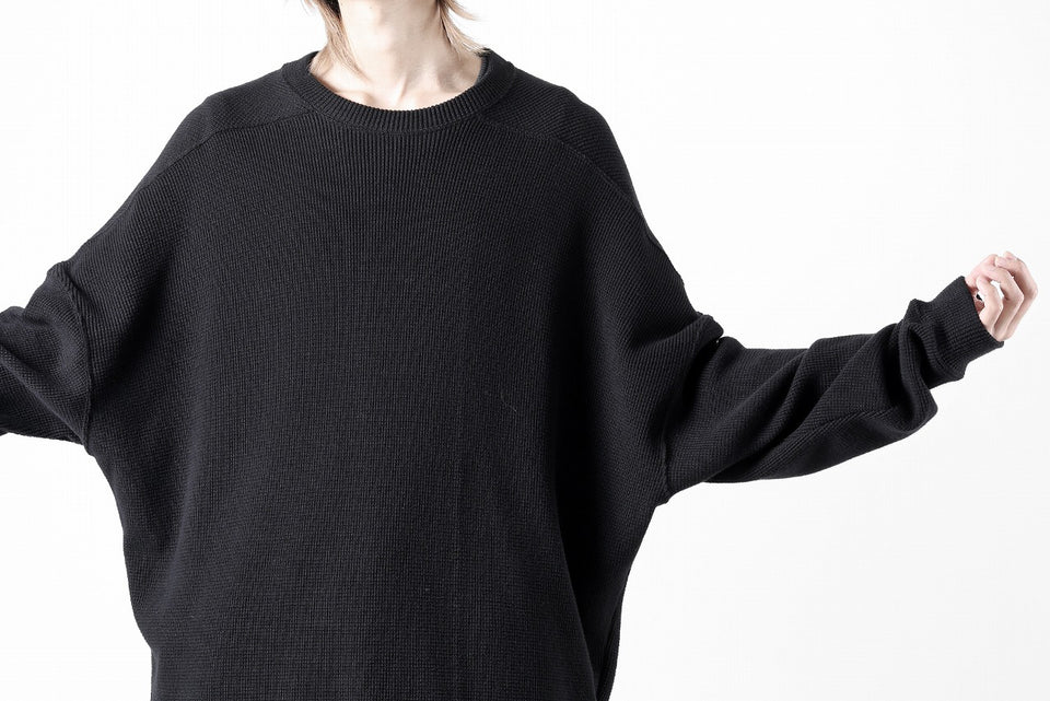 画像をギャラリービューアに読み込む, A.F ARTEFACT OVER SIZE TOP / RIB KNIT JERSEY (BLACK)