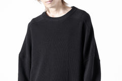 画像をギャラリービューアに読み込む, A.F ARTEFACT OVER SIZE TOP / RIB KNIT JERSEY (BLACK)