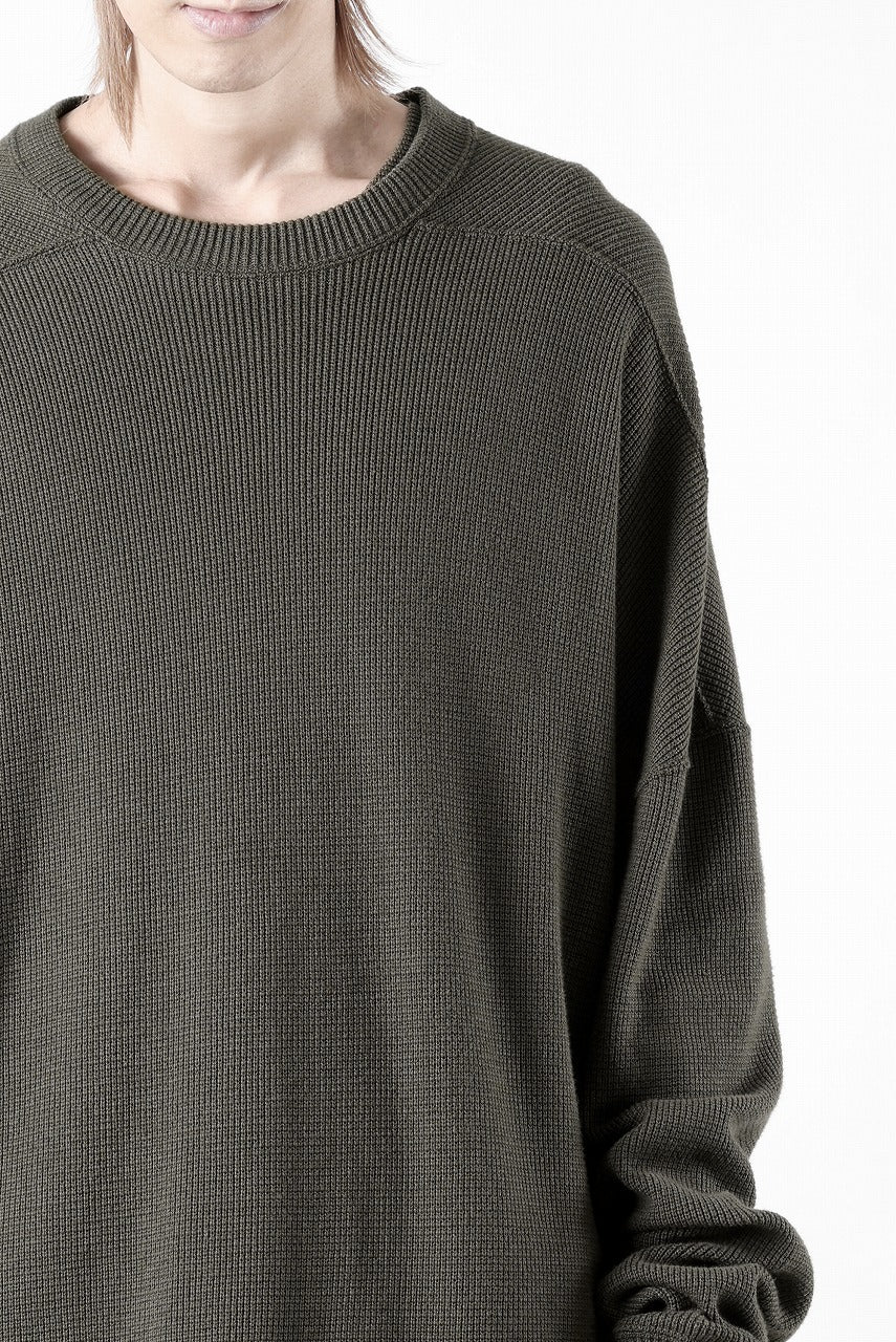 画像をギャラリービューアに読み込む, A.F ARTEFACT OVER SIZE TOP / RIB KNIT JERSEY (OLIVE)