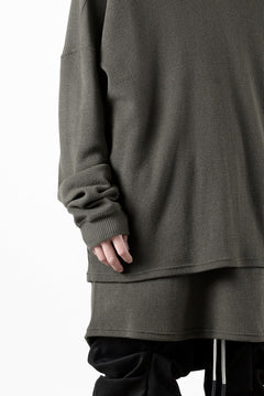 画像をギャラリービューアに読み込む, A.F ARTEFACT OVER SIZE TOP / RIB KNIT JERSEY (OLIVE)