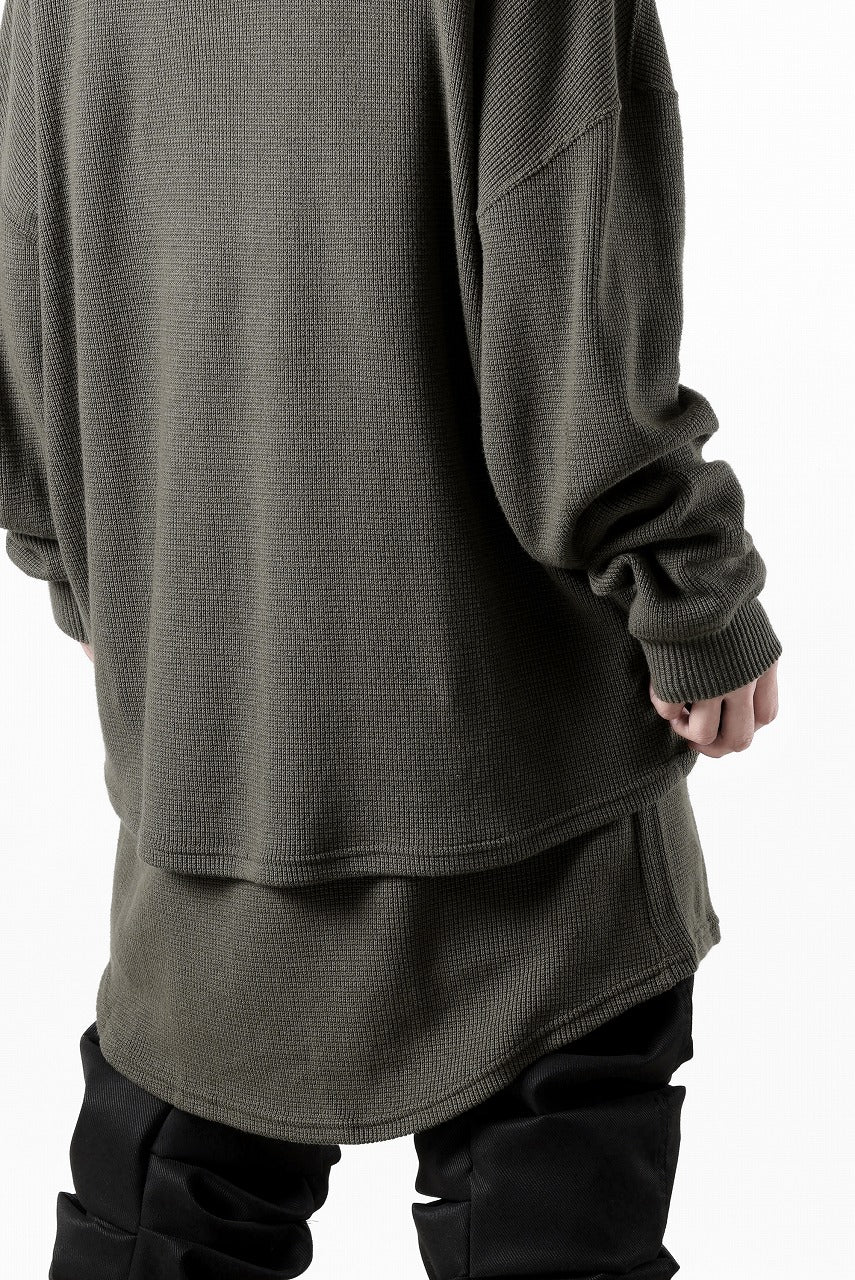 A.F ARTEFACT OVER SIZE TOP / RIB KNIT JERSEY (OLIVE)