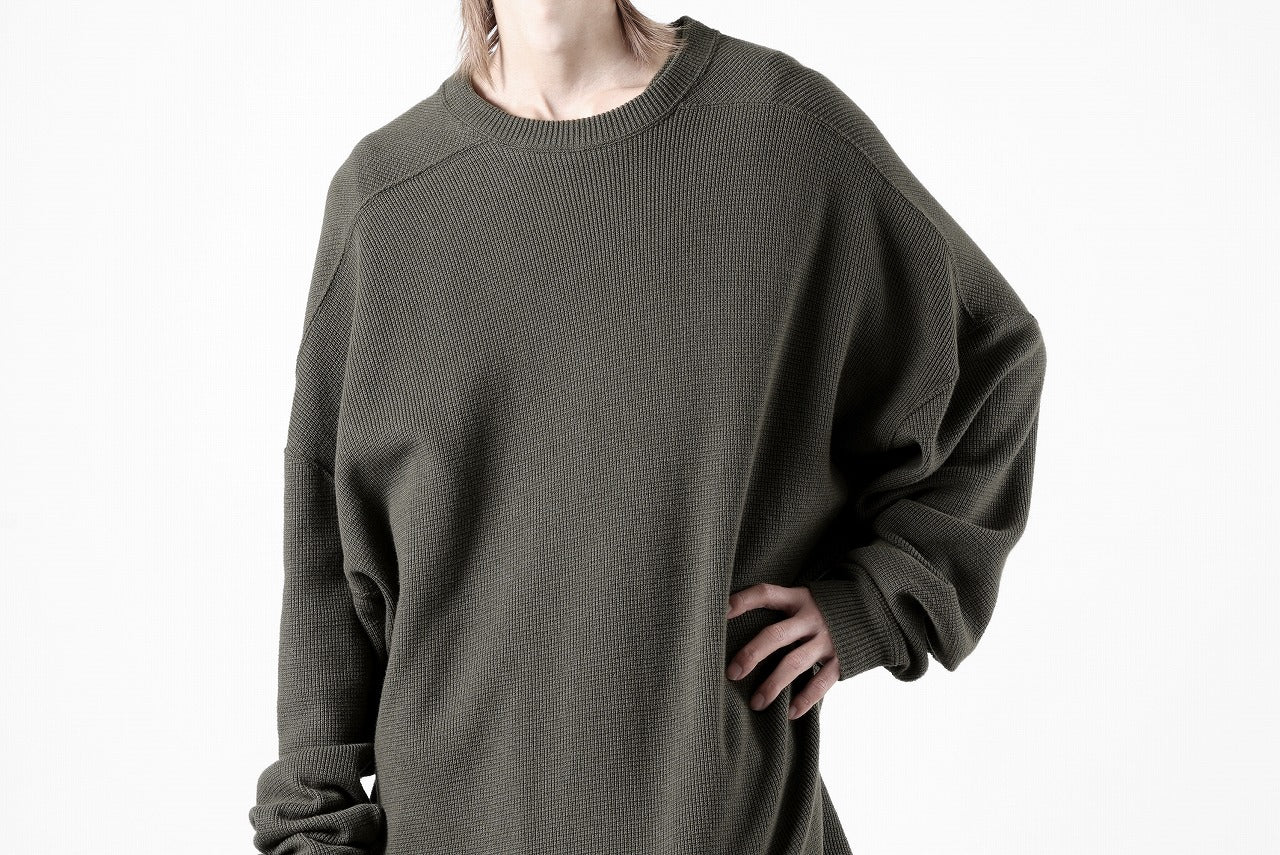 A.F ARTEFACT OVER SIZE TOP / RIB KNIT JERSEY (OLIVE)