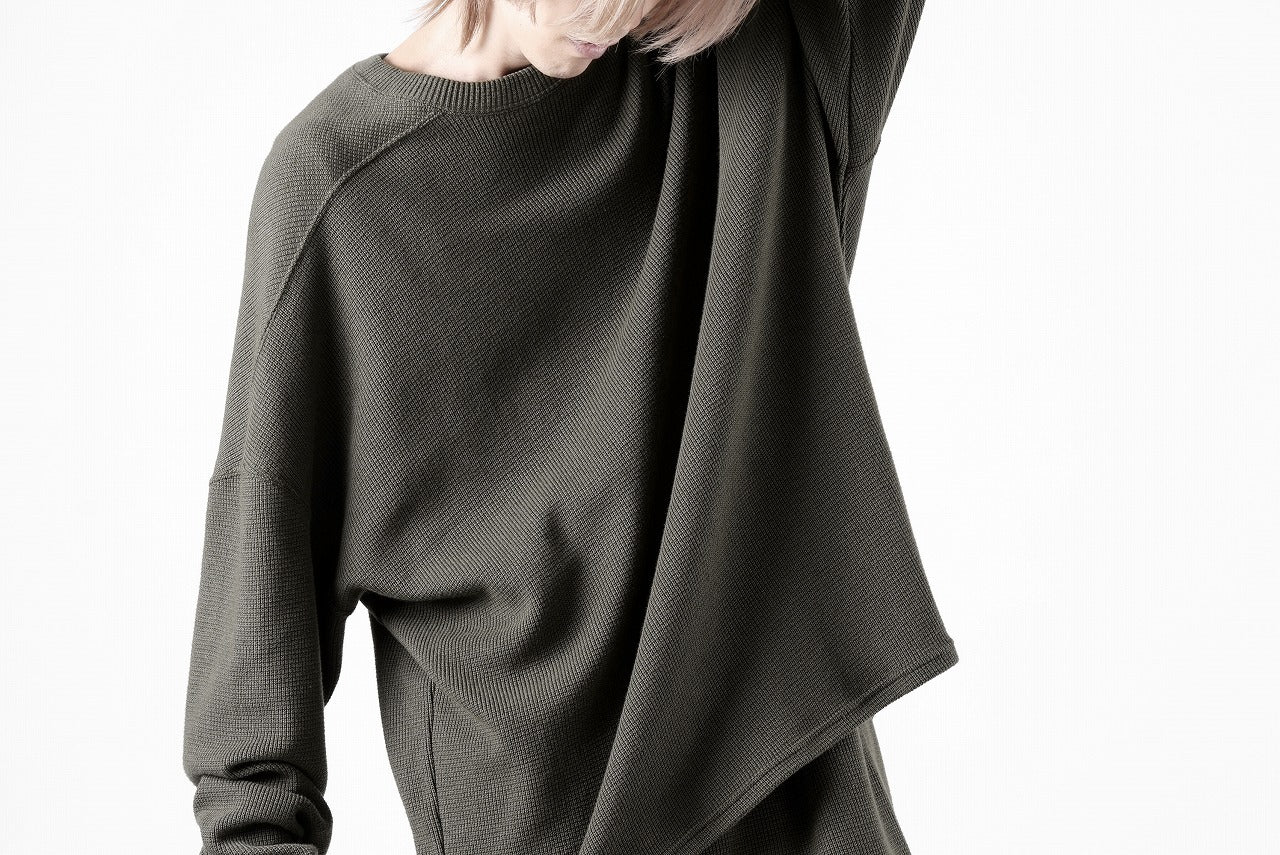 A.F ARTEFACT OVER SIZE TOP / RIB KNIT JERSEY (OLIVE)