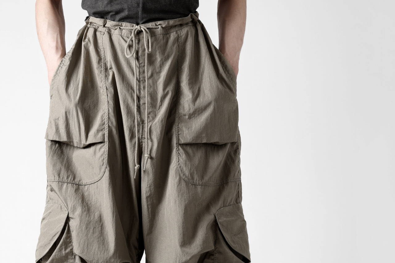 entire studios FREIGHT CARGO PANTS / CRINKLE NYLON (SAGE)