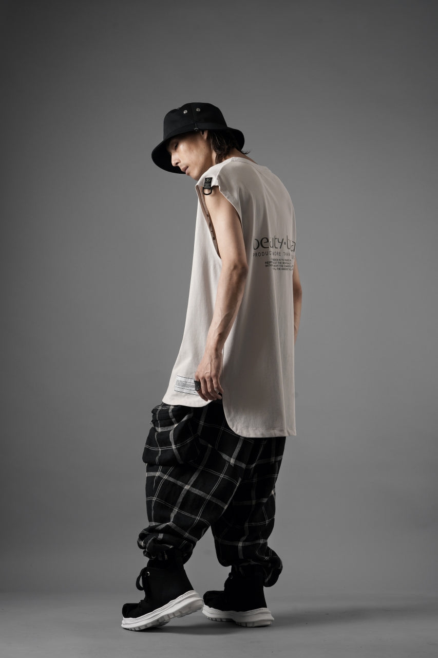 画像をギャラリービューアに読み込む, beauty : beast ESSENTIAL GRAPHIC LINE SLEEVELESS TEE (ELYSIAN / BEIGE)