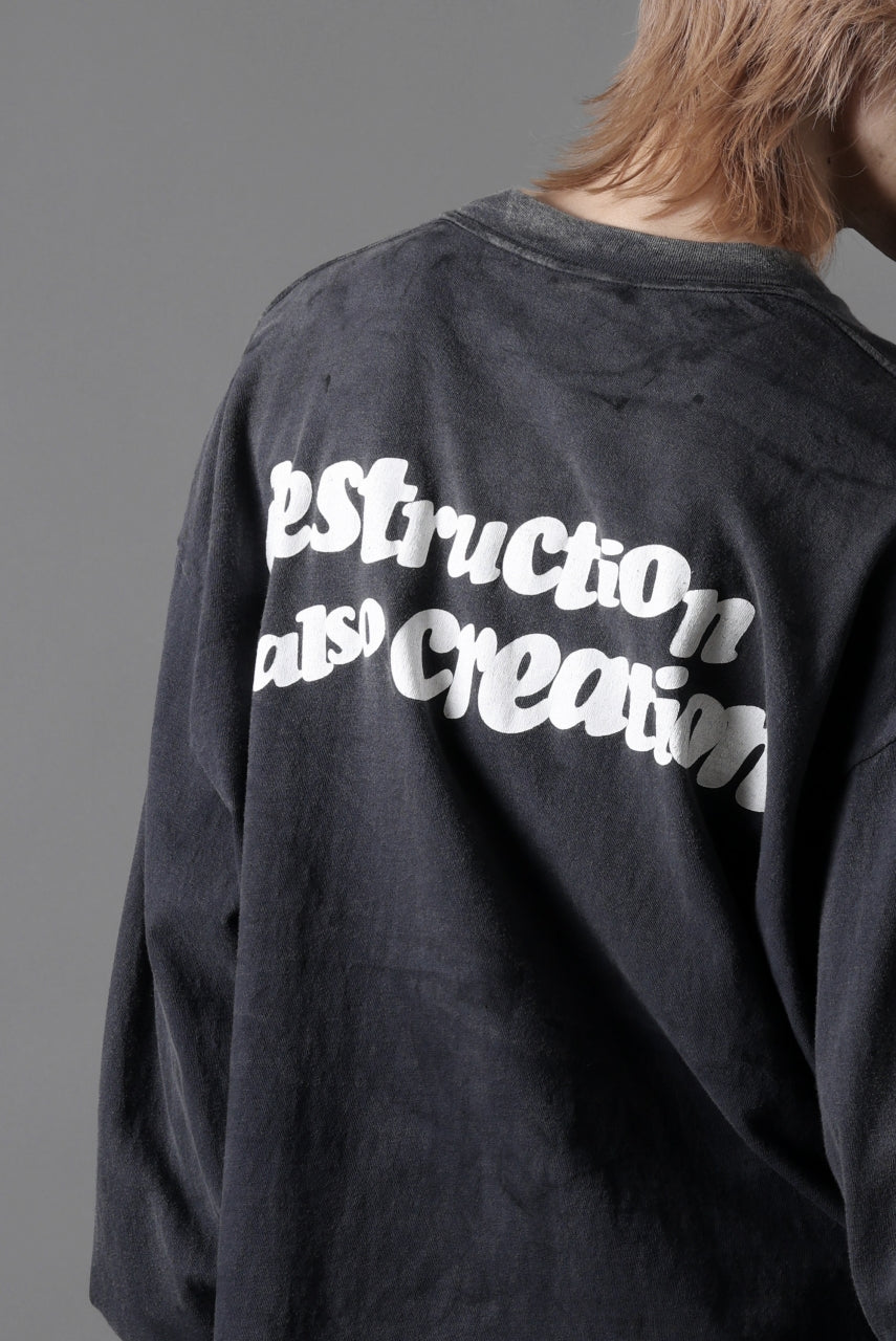 READYMADE L/S T-SHIRT DESTRUCTION (BLACK)