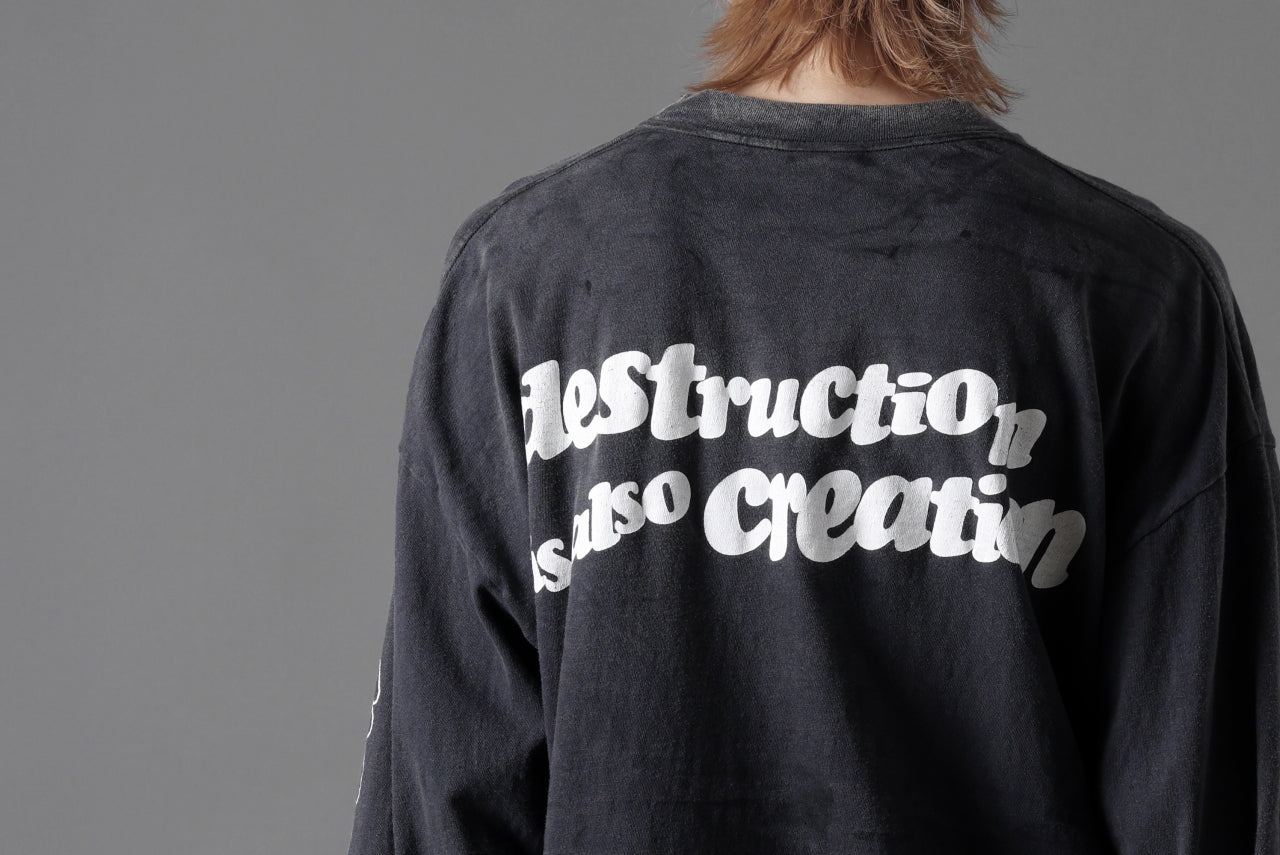 READYMADE L/S T-SHIRT DESTRUCTION (BLACK)