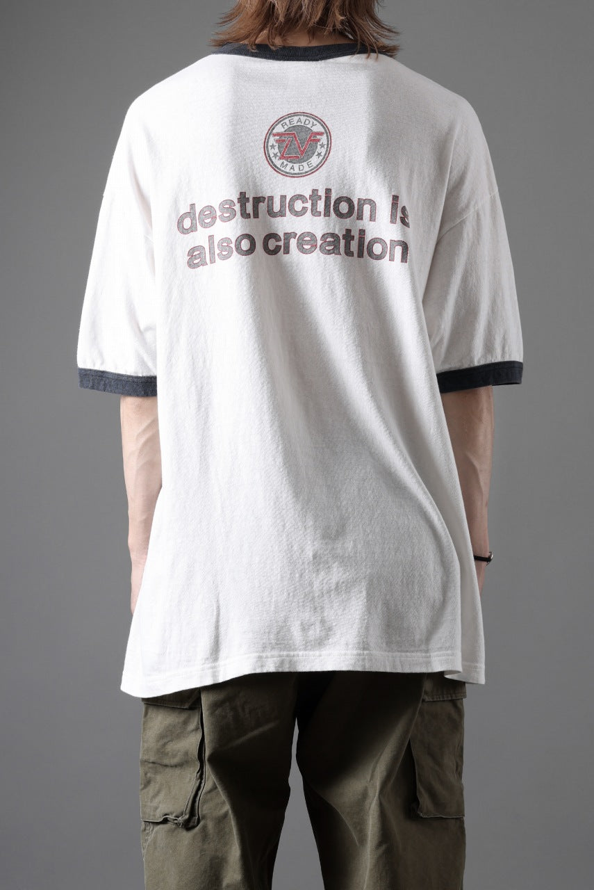 画像をギャラリービューアに読み込む, READYMADE S/S RINGER T-SHIRT (WHITE)