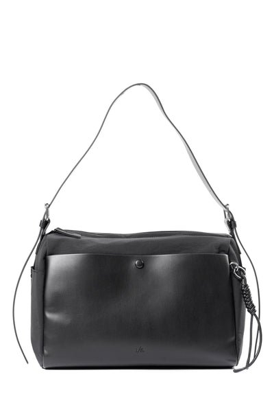 F/CE. TECH LEATHER SHOULDER DUFFLE BAG (BLACK)