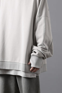 Load image into Gallery viewer, thom/krom EXTRA OVERSIZED FIT HOODIE / ELASTIC COTTON SWEAT (SILVER)