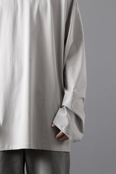 Load image into Gallery viewer, thom/krom OVERSIZED WIDE LONG SLEEVE TEE / COTTON JERSEY (SILVER)