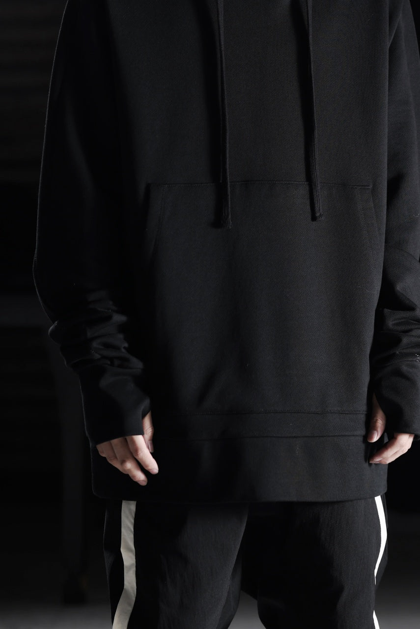 thom/krom SWEAT HOODIE PARKA / ORGANIC FRENCH TERRY (BLACK)